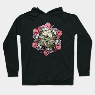 Vintage Musk Rose Flower Wreath Hoodie